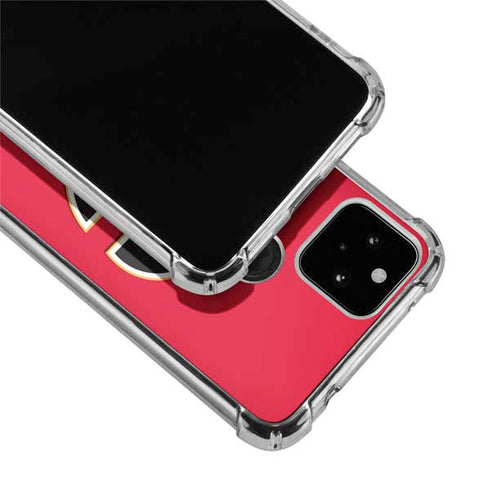 NHL Calgary Flames Solid Background Google Pixel 5 Clear Case